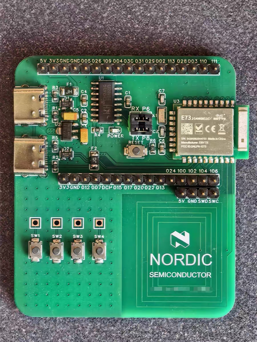 E73 nRF52840蓝牙开发板 BLE5.0 2.4G模块 双Type-C 四按键 SWD 原装Nordic 产品图 1/3