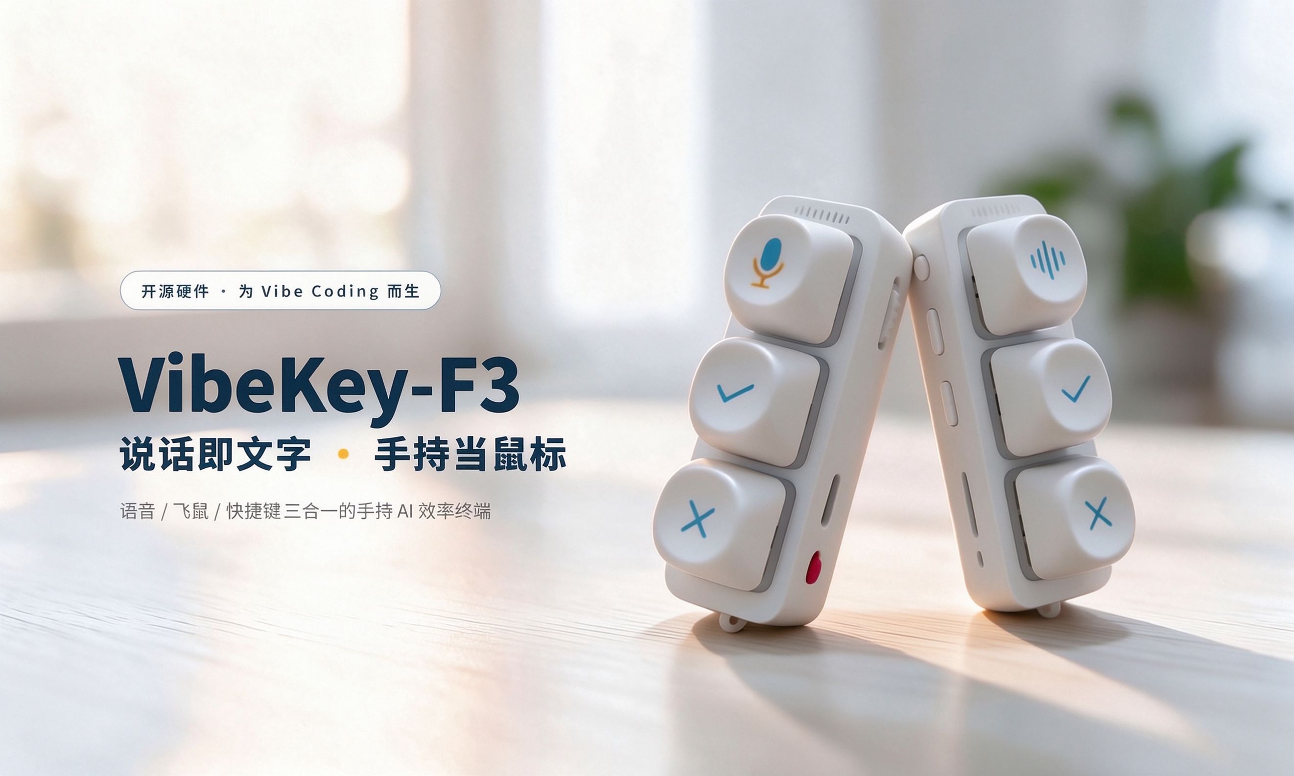 AI语音输入小键盘 | VibeKey-F3 主图