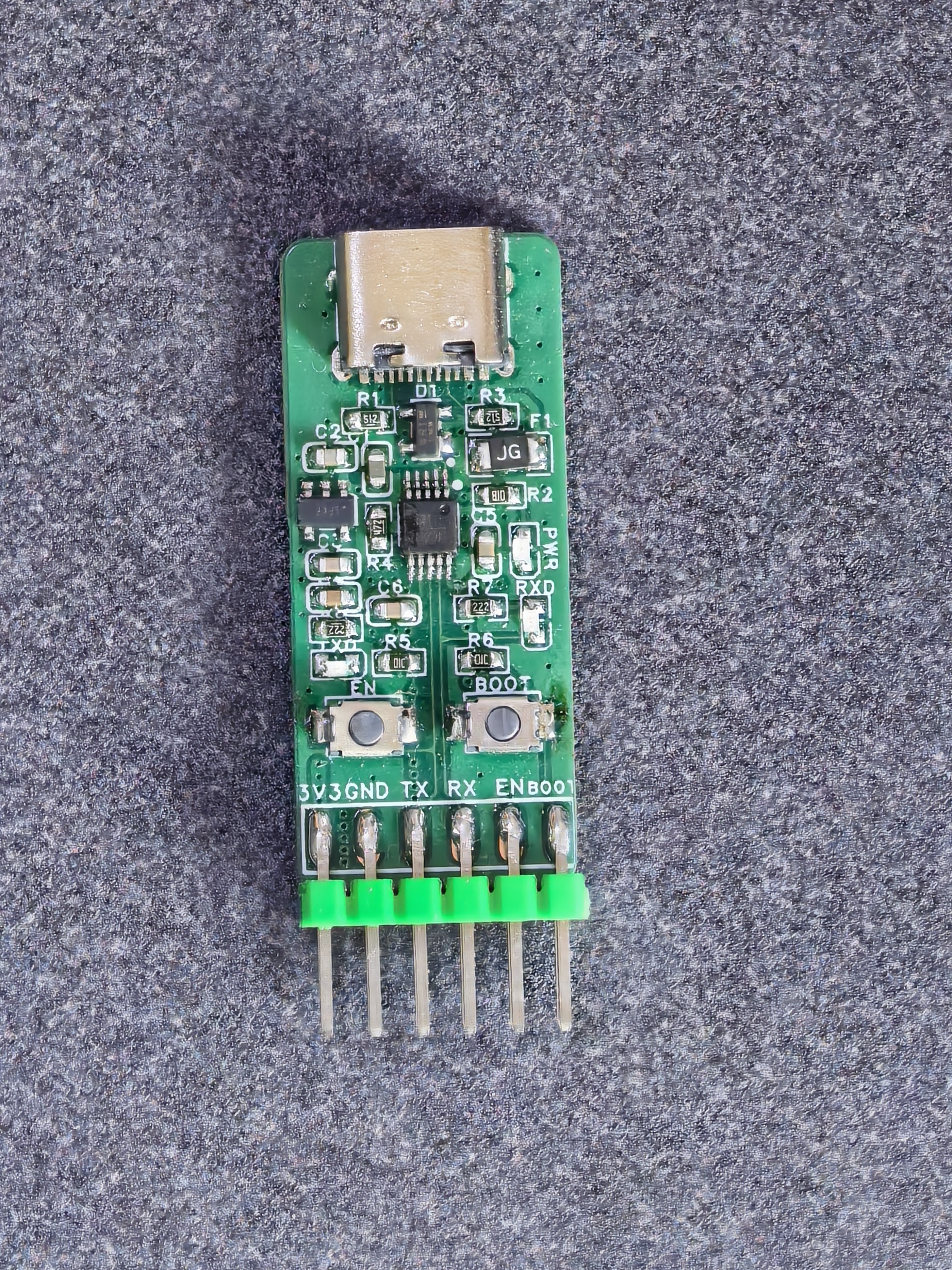 CH340X USB转串口下载器 ESP32自动下载 一键EN/BOOT Type-C WCH原装 产品图 1/3